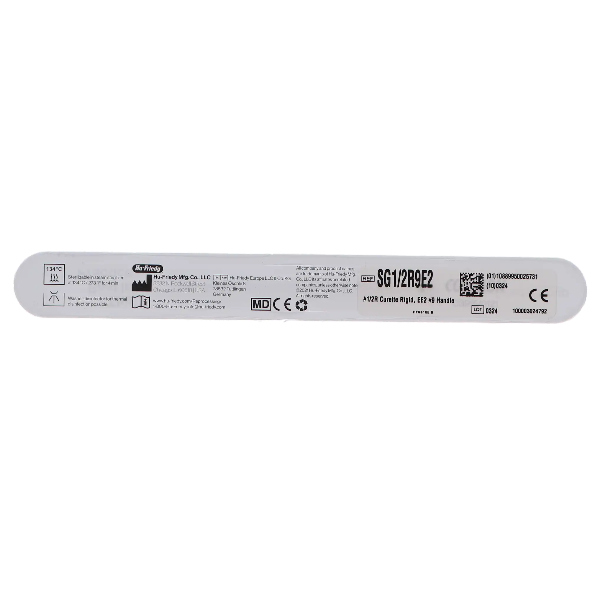 Hu-Friedy EverEdge 2.0 Gracey 1/2 Rigid Curette, Double-Ended, #9 Handle, SG1/2R9E2 thumbnail 4