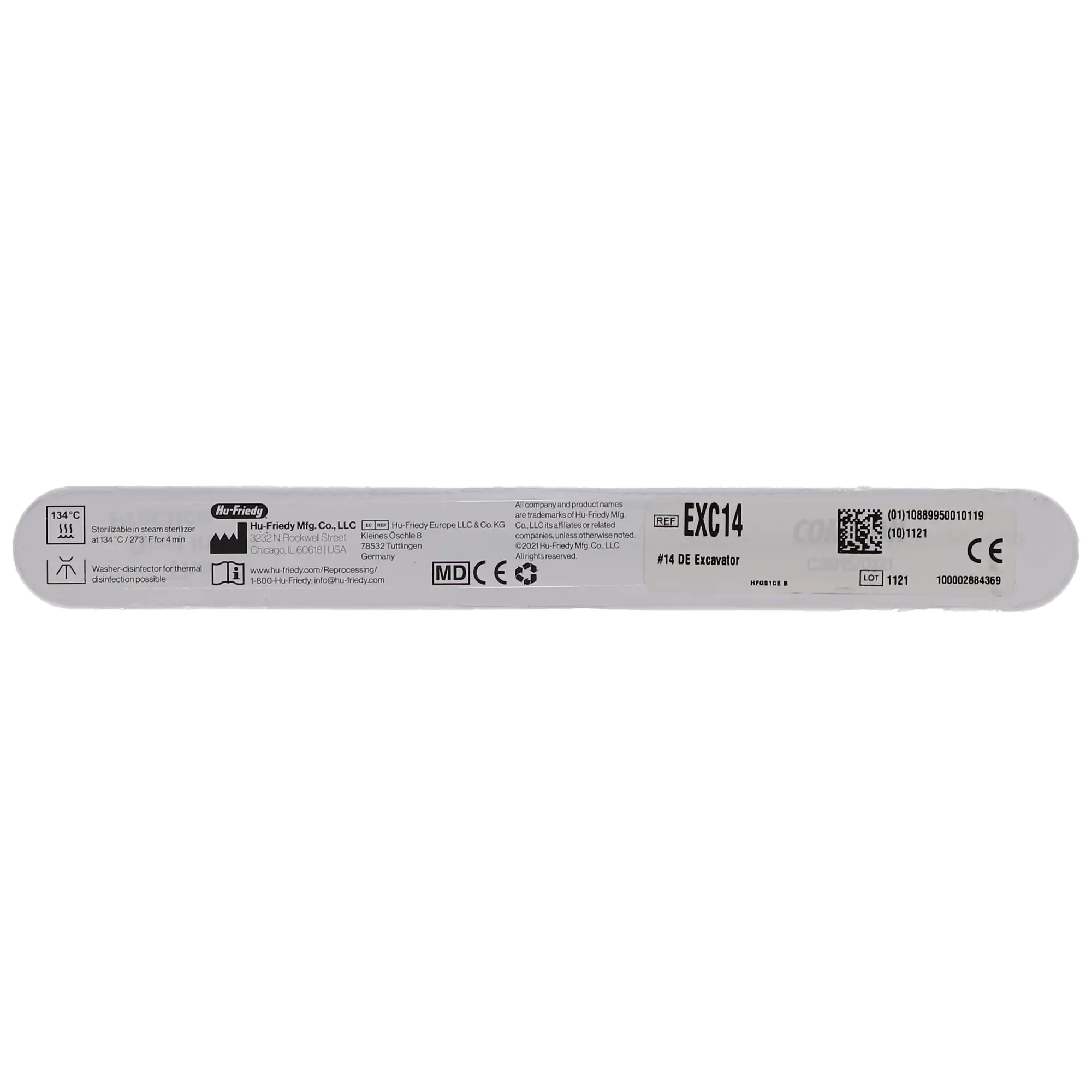 Hu-Friedy EXC14 Double-Ended Spoon Excavator, #14, #41 Round Handle, 1.5 mm, 1/Pk thumbnail 4