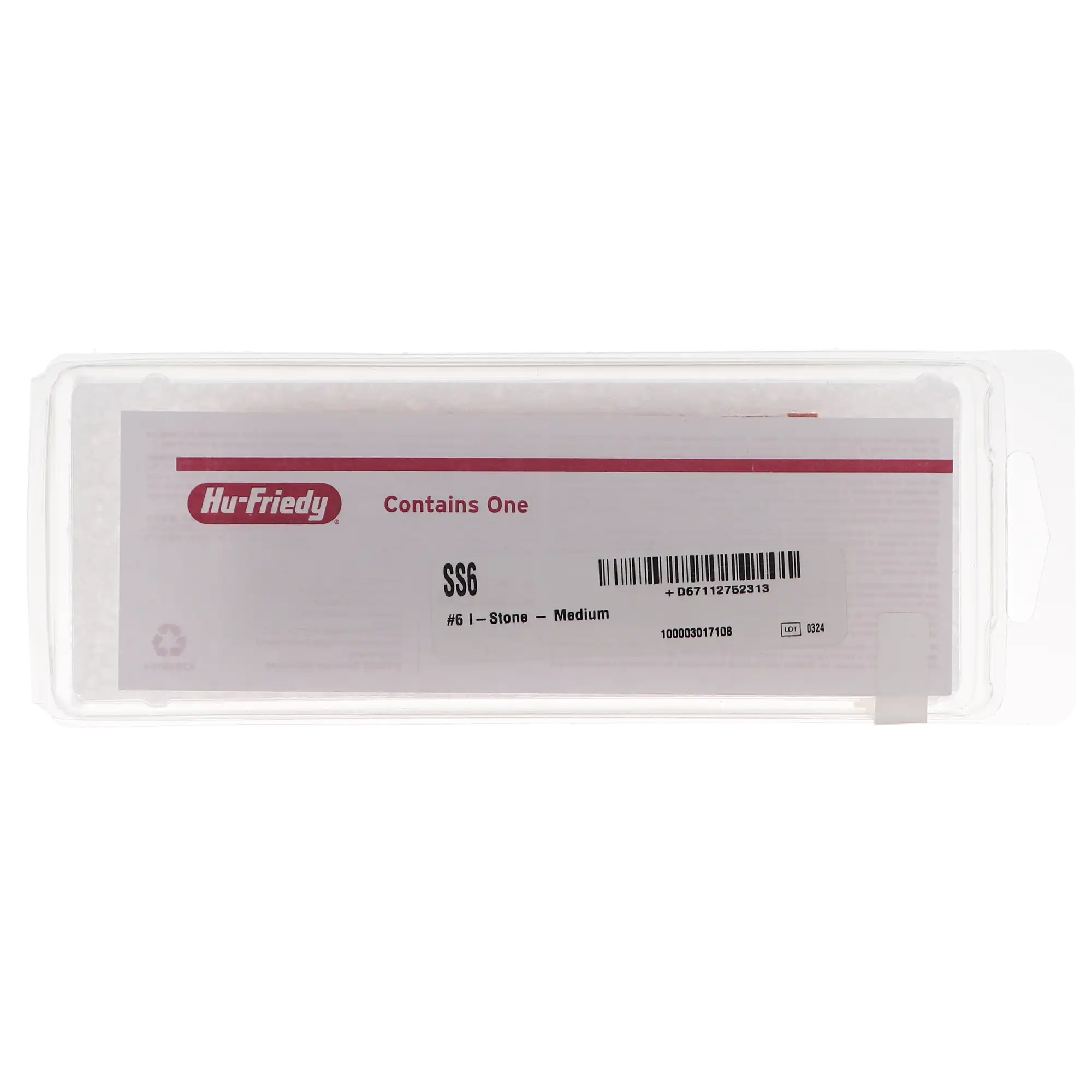 Hu-Friedy #6 India Sharpening Stone, Flat Wedge, Medium Grit, 4-1/2" x 1-7/8" x 3/8" to 1/8", 1/Pk, SS6 thumbnail 5