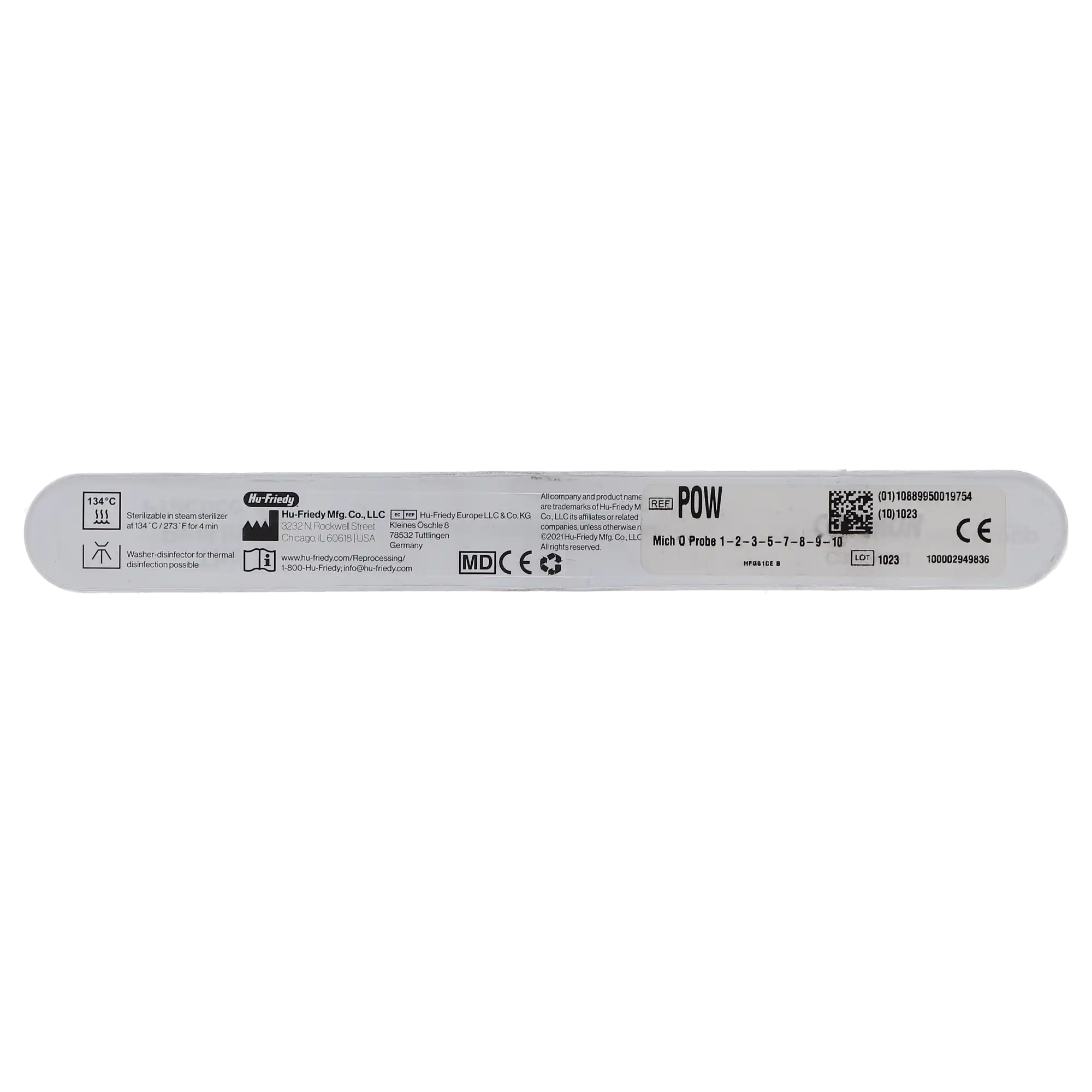 Hu-Friedy Thin Williams Periodontal Probe, Single-End, #30 Round Handle, 1-2-3-5-7-8-9-10 mm Markings, 1 Each thumbnail 4