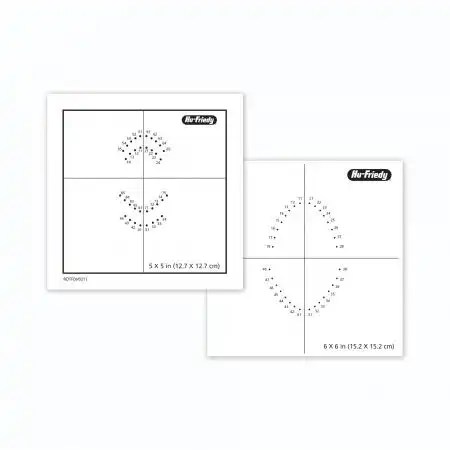 Hu-Friedy FDI Rubber Dam Template, Double-Sided Adult & Child, 1/Pk, RDTFDI - FDI Rubber Dam Template, 1/Pk, RDTFDI - Image 1