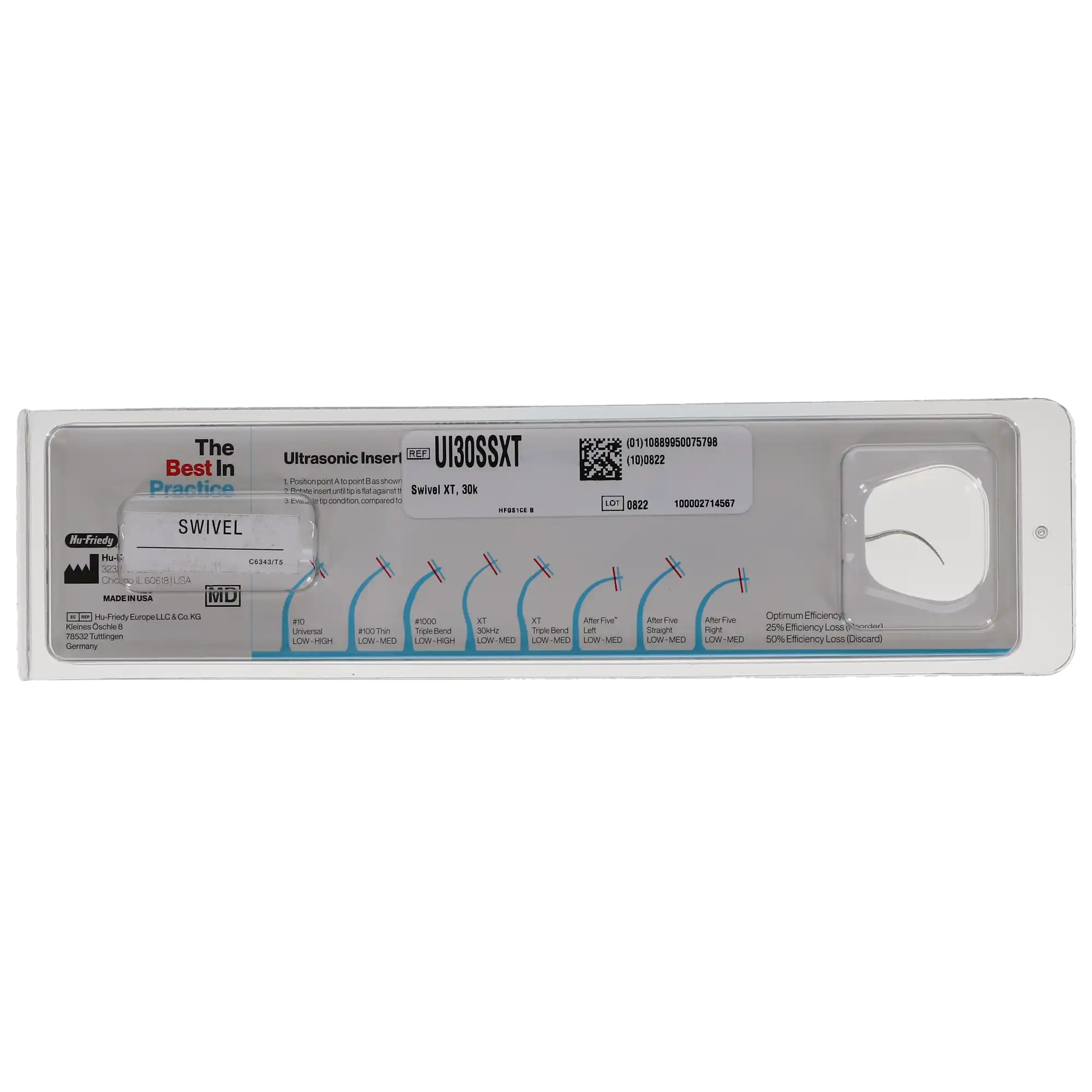 Hu-Friedy Swivel XT Satin Ultrasonic Insert, 30 kHz, Extra Thin, Purple, UI30SSXT thumbnail 9