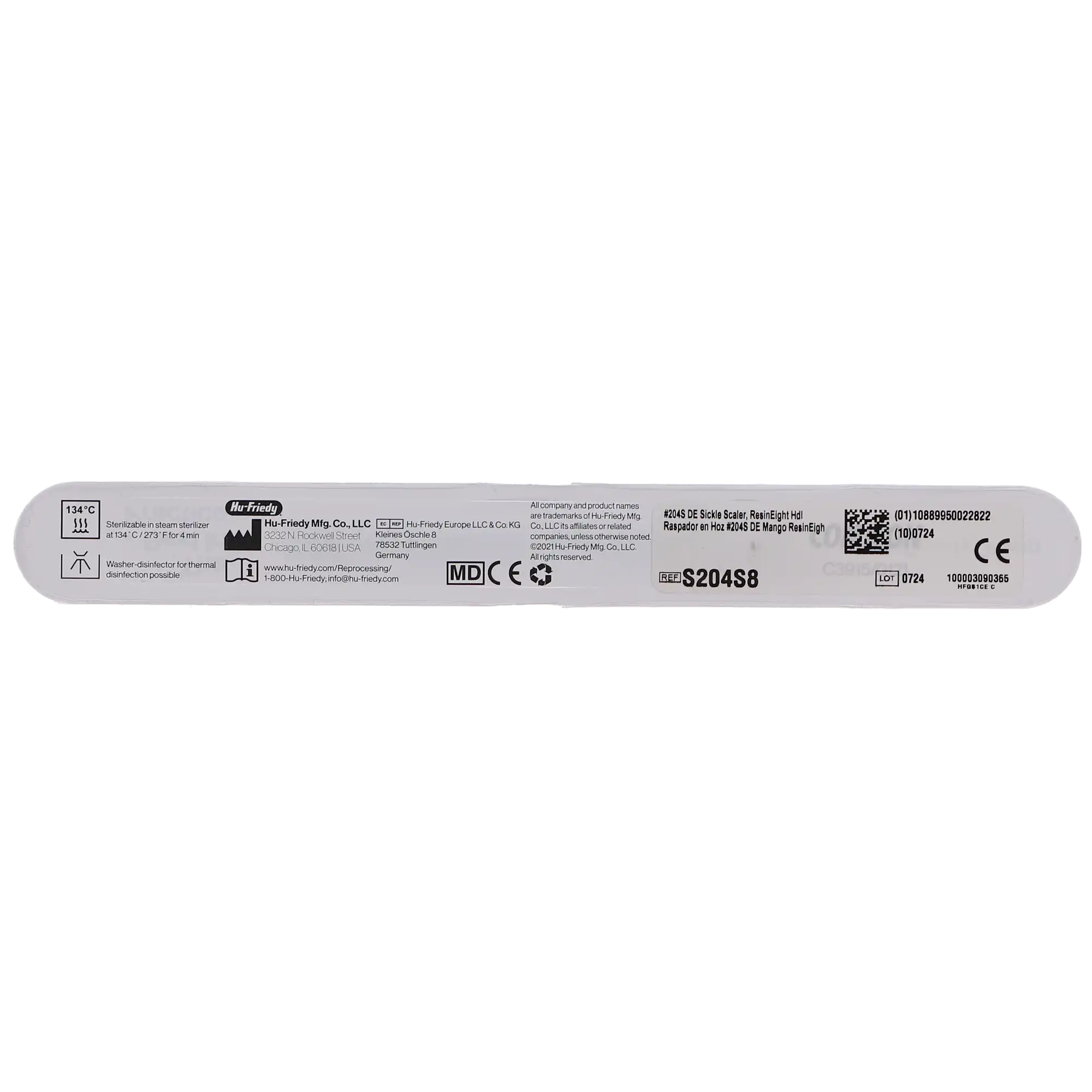 Hu-Friedy Sickle Scaler DE S204S #8 Handle, S204S8E2 thumbnail 3