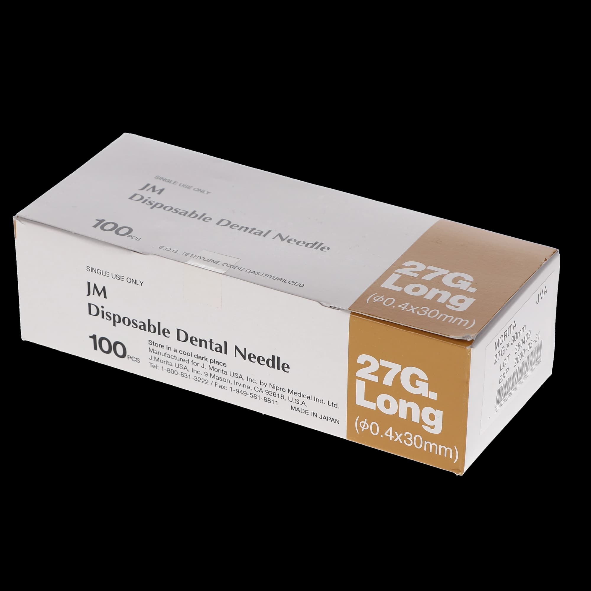 J. Morita Disposable Dental Needle, 27 Gauge Long (30mm), Plastic Hub, Yellow, Sterile, 100/Box, 20-27GL thumbnail 11