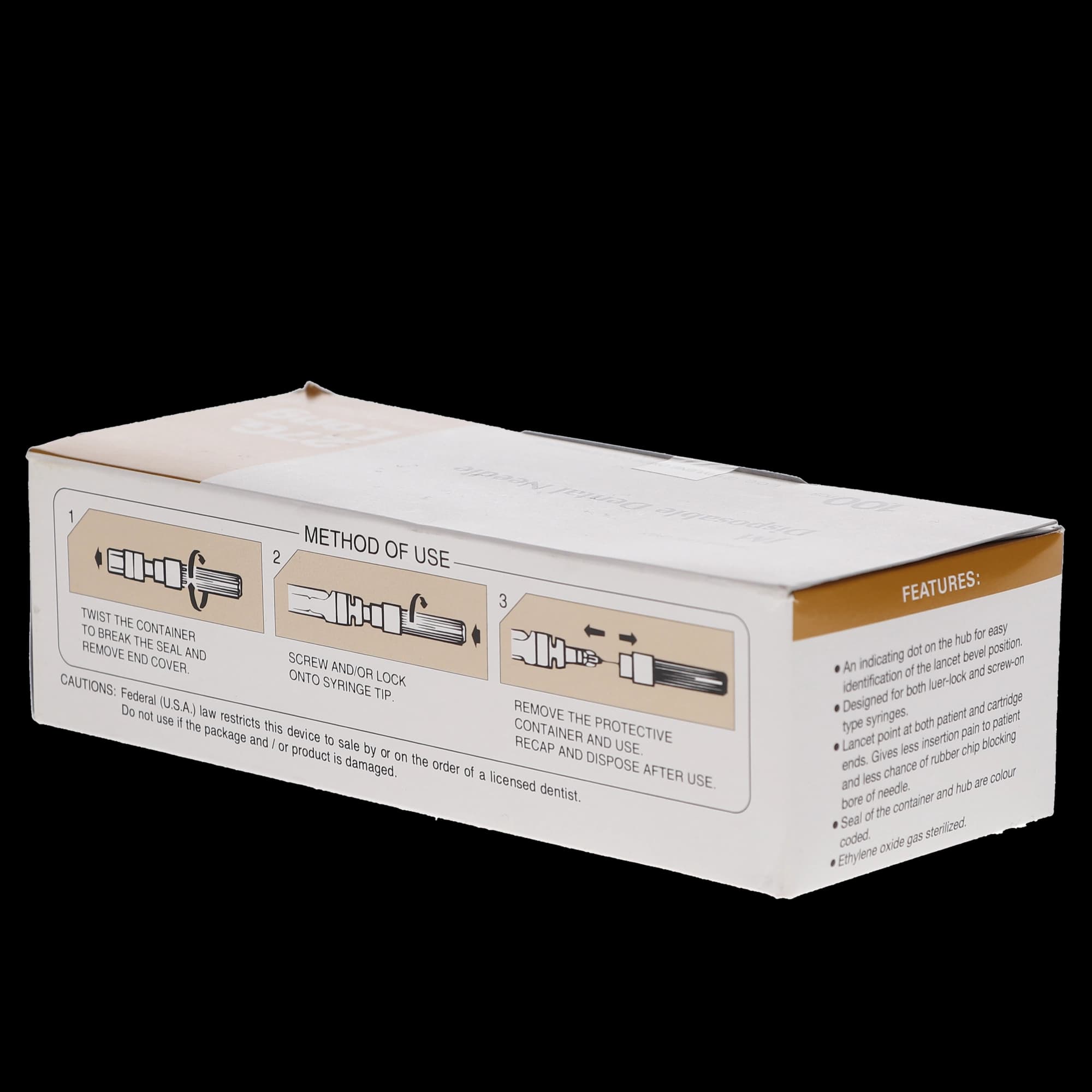 J. Morita Disposable Dental Needle, 27 Gauge Long (30mm), Plastic Hub, Yellow, Sterile, 100/Box, 20-27GL thumbnail 12