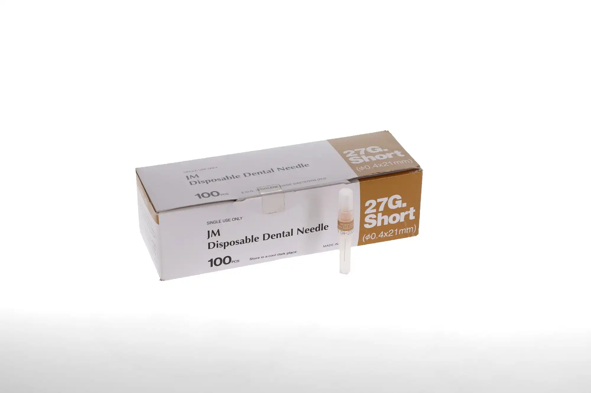 J. Morita Disposable Dental Needle, 27 Gauge Short (21mm), Plastic Hub with Bevel Indicator, Yellow, 100/Box, 20-27GS thumbnail 10