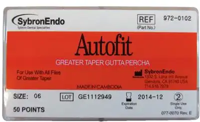 Kerr Autofit Greater Taper Gutta-Percha Cones, 0.06 Taper, 50/Pk, 972-0102 thumbnail 7
