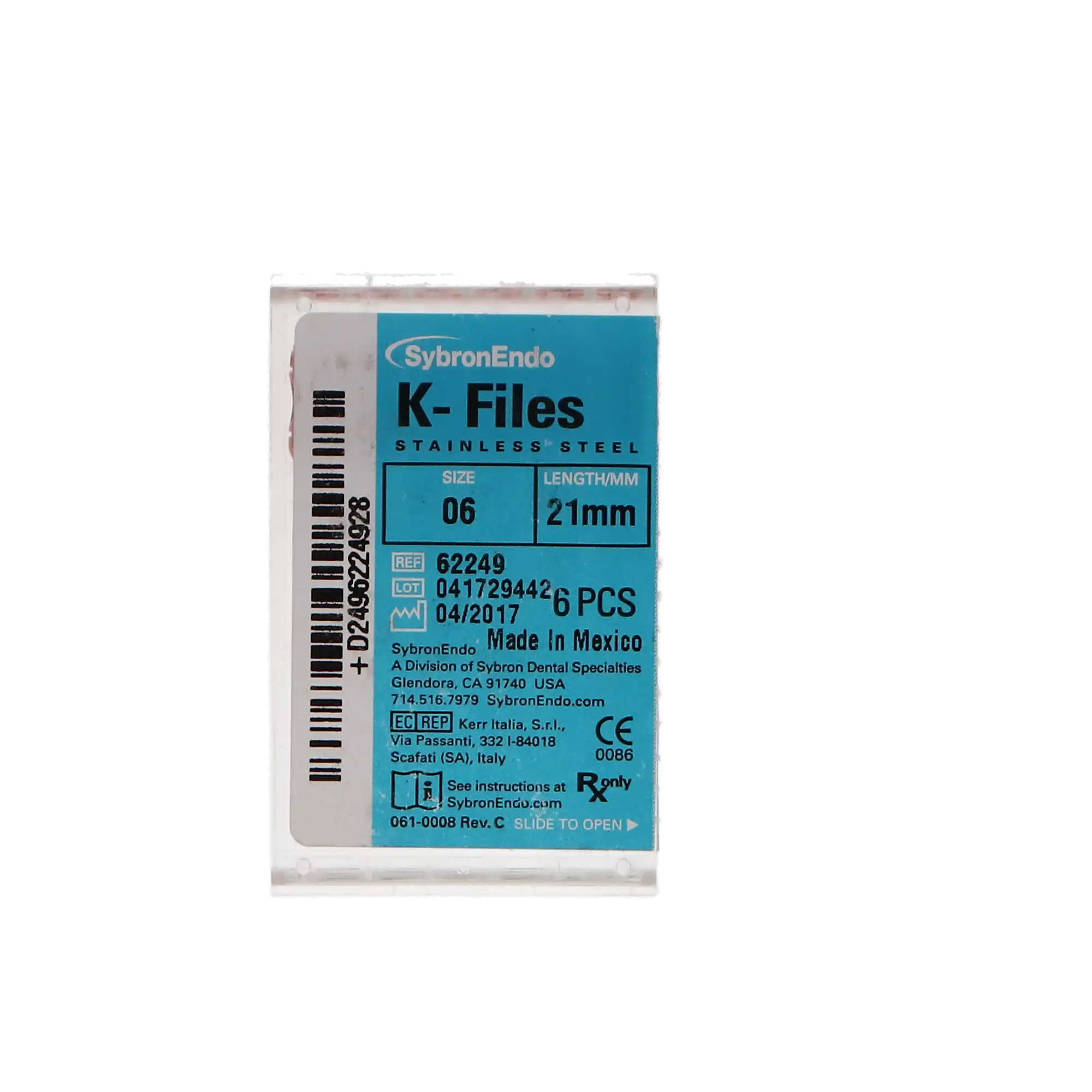 Kerr Endodontics K-Files Stainless Steel, 21mm, #06, Pink, 6/Pkg, 62249 thumbnail 11
