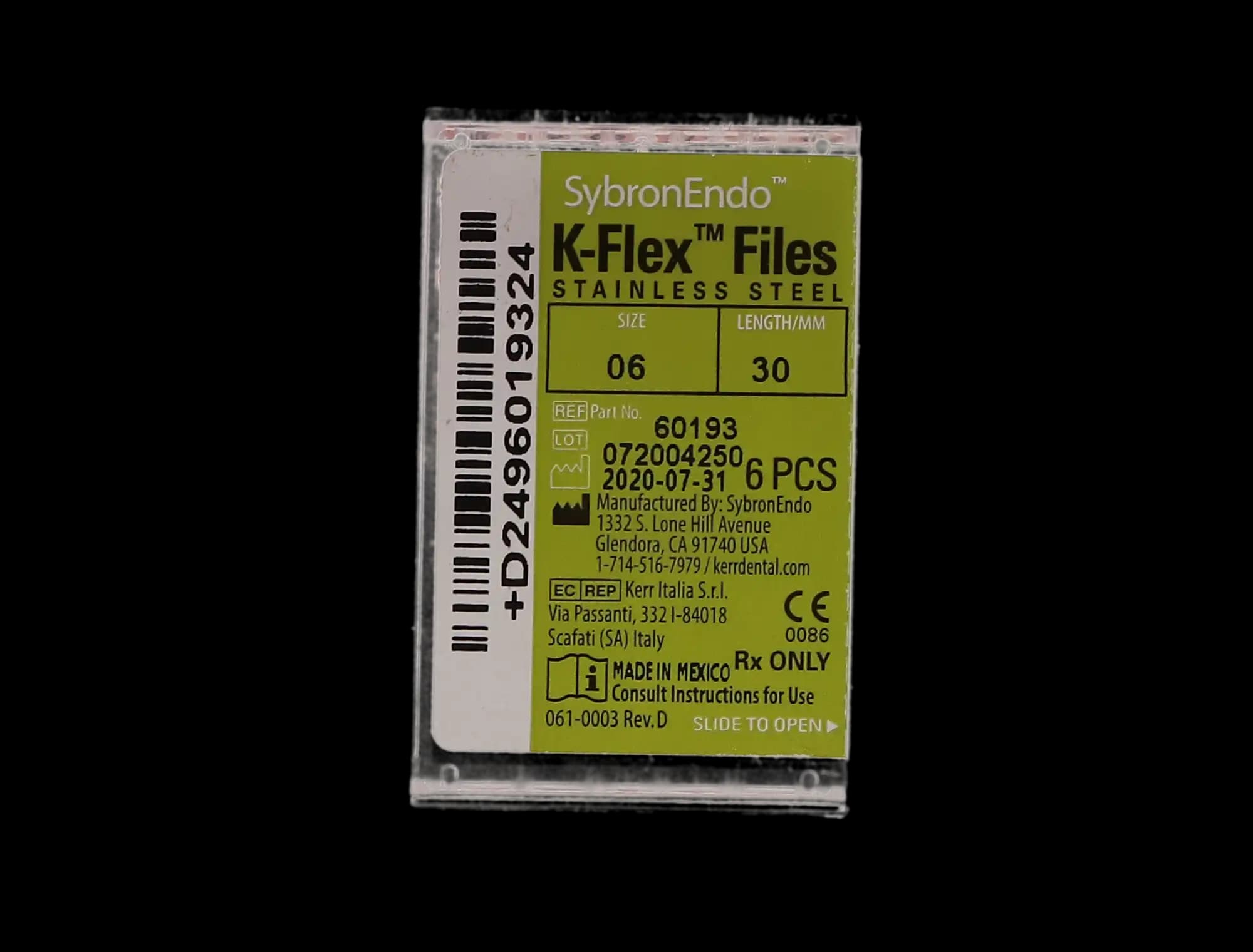 Kerr K-Flex Files, Size #06, 30mm, Stainless Steel, Pink, 6/Box, 60193 thumbnail 11