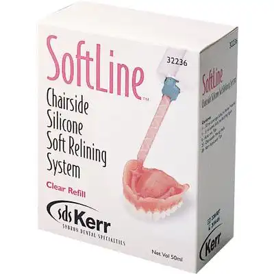Kerr SoftLine Soft Relining Material Refill, Clear Pink, 50 ml Cartridge, 1/Pk, 32236 - SoftLine Relining Material, Refill, Clear Pink, 1/Pk, 32236 - Image 1