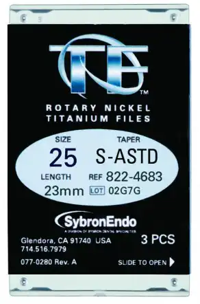 Kerr TF Twisted Files NiTi Rotary File, Small Assorted, #25, 23mm, 3/Pk, 822-4683 thumbnail 7