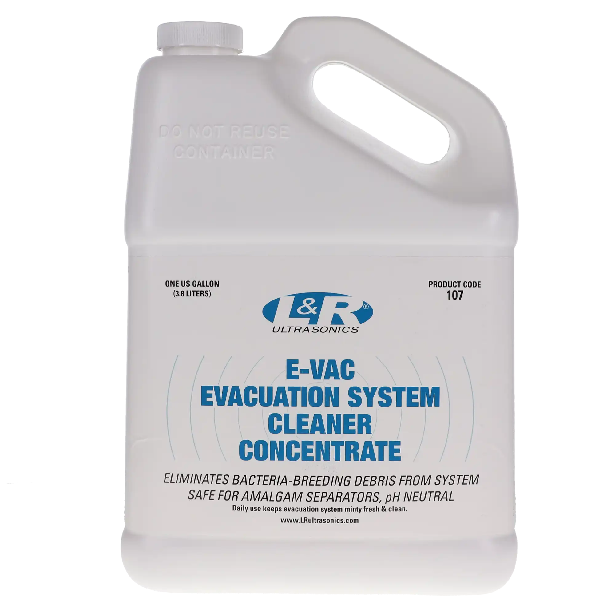 L&R E-VAC Evacuation System Cleaner Concentrate, pH Neutral, Non-Foaming, Fresh Mint, 1 Gallon Bottle, 107 thumbnail 9