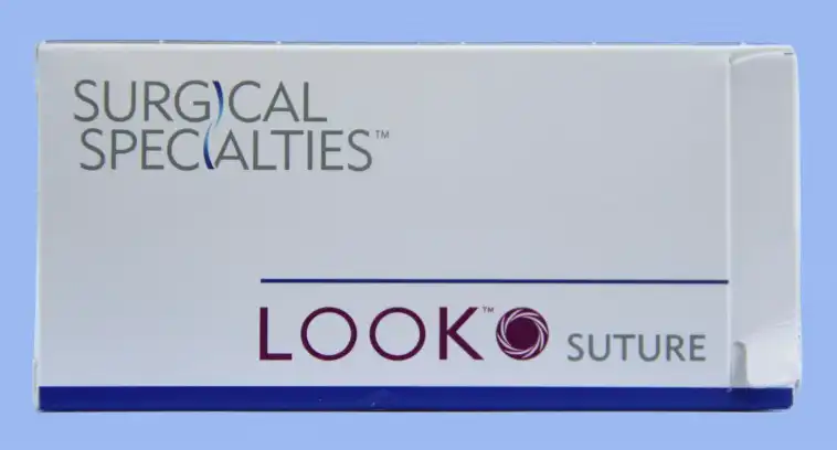 LOOK Silk Black Braided Suture, 5-0, 18" (45 cm), C-3 Precision Reverse Cutting Needle, 3/8 Circle, 13 mm, Non-Absorbable, 12/Box, 1265B thumbnail 2