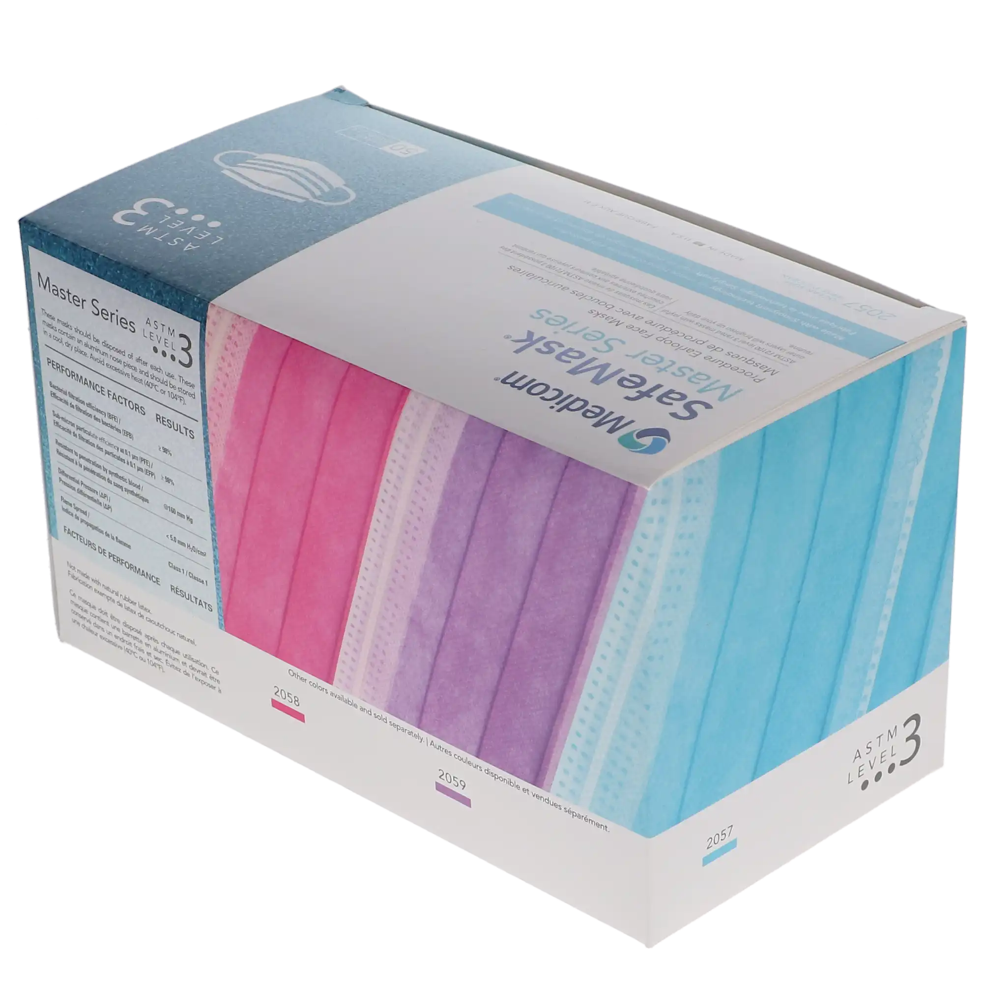 SafeMask Master Series Procedure Earloop Mask, ASTM Level 3, Ocean Surf (Aqua Marine), 50/Box, 2057 thumbnail 13