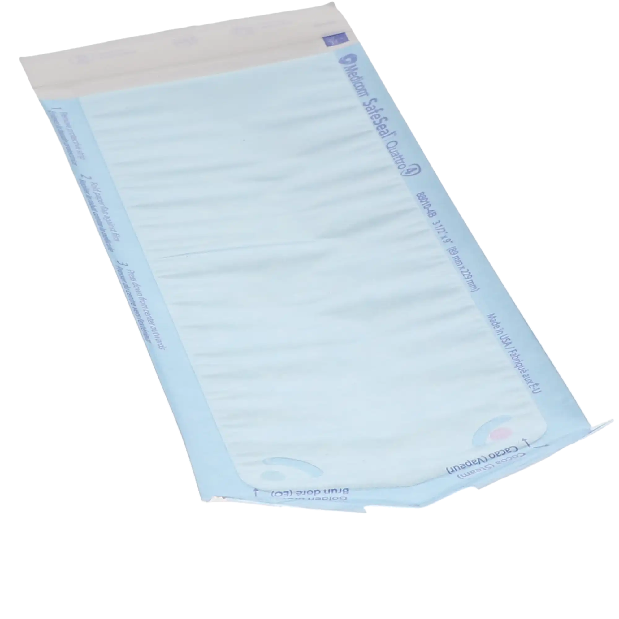 Medicom SafeSeal Quattro Self-Sealing Sterilization Pouches, 3.5" x 9", Blue Film, 500/Box, 88010-4B thumbnail 7