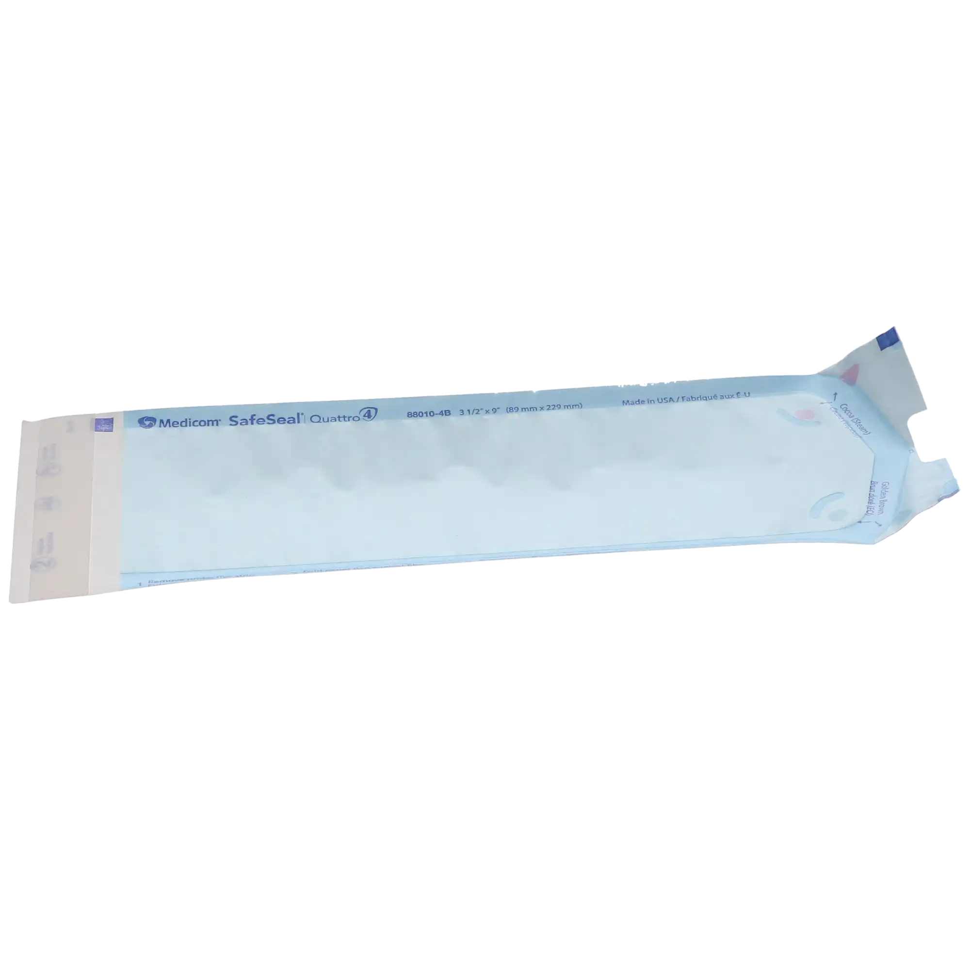 Medicom SafeSeal Quattro Self-Sealing Sterilization Pouches, 3.5" x 9", Blue Film, 500/Box, 88010-4B thumbnail 9