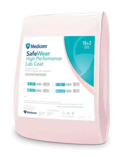 SafeWear High Performance Lab Coat, Pretty Pink, Small, 12/Pack, 8108-A thumbnail 8