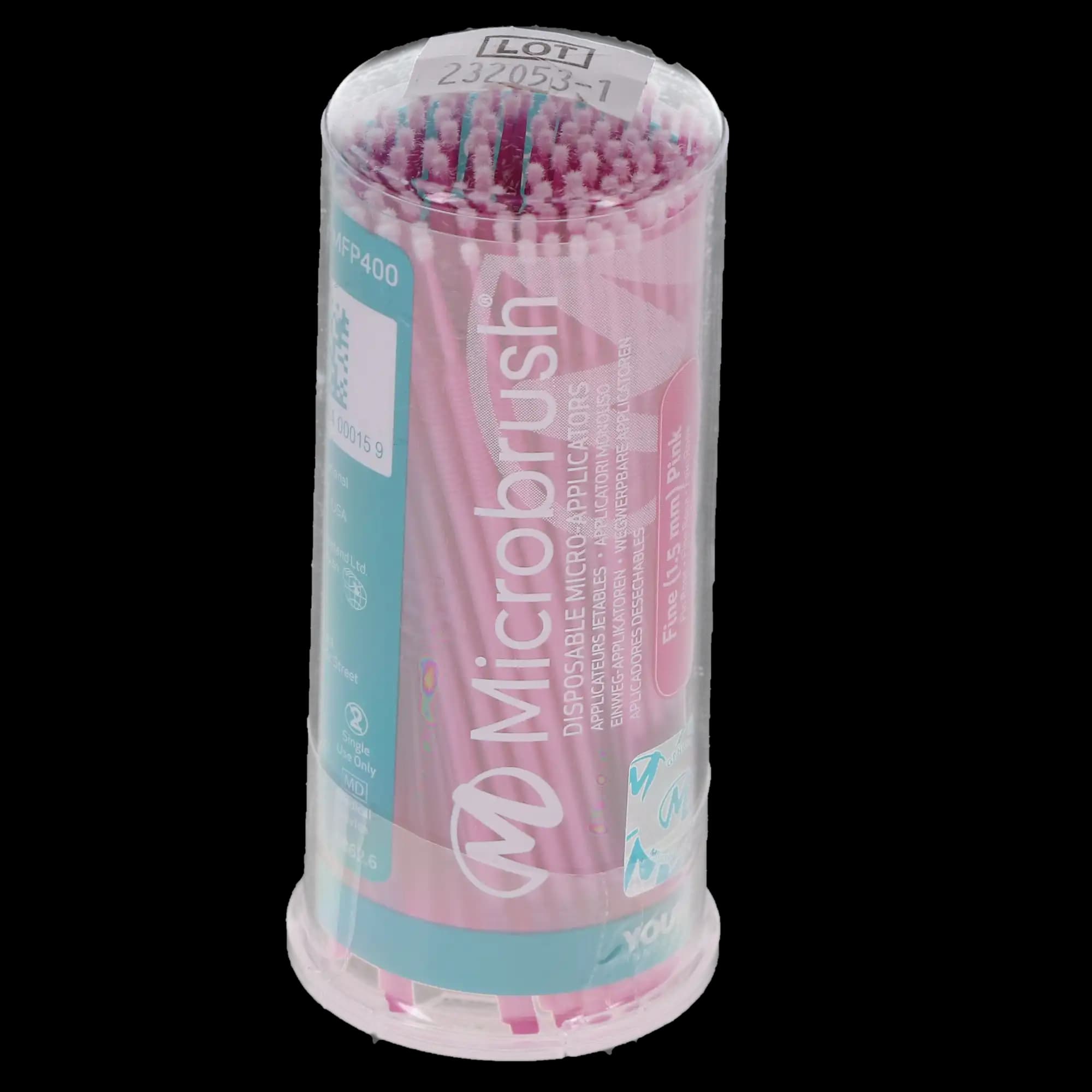 Microbrush Tube Series Applicators, Fine, Pink, 100/Pk, MFP100 thumbnail 4