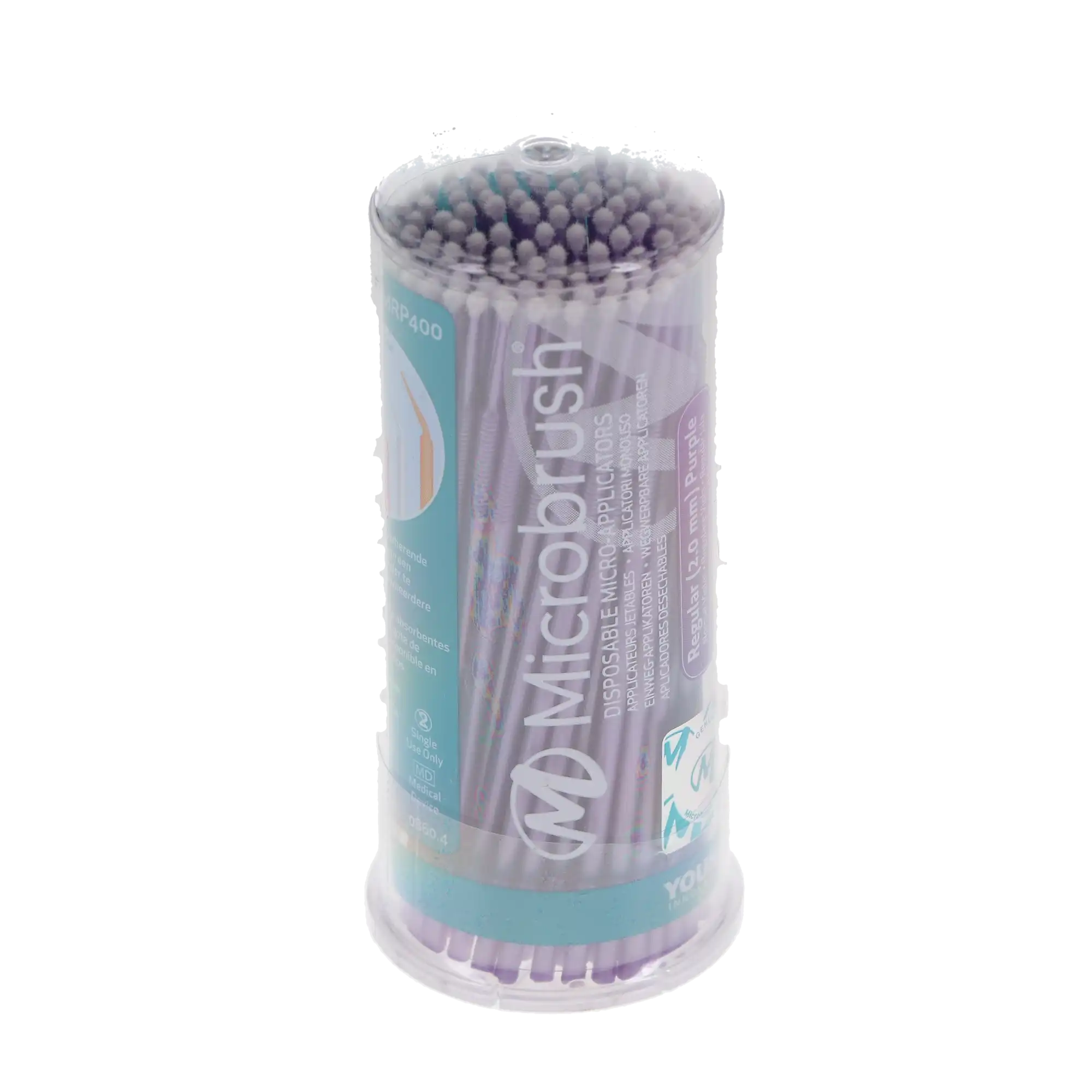 Microbrush Tube Series Applicators, Regular, Purple, 100/Pk, MRP100 thumbnail 4