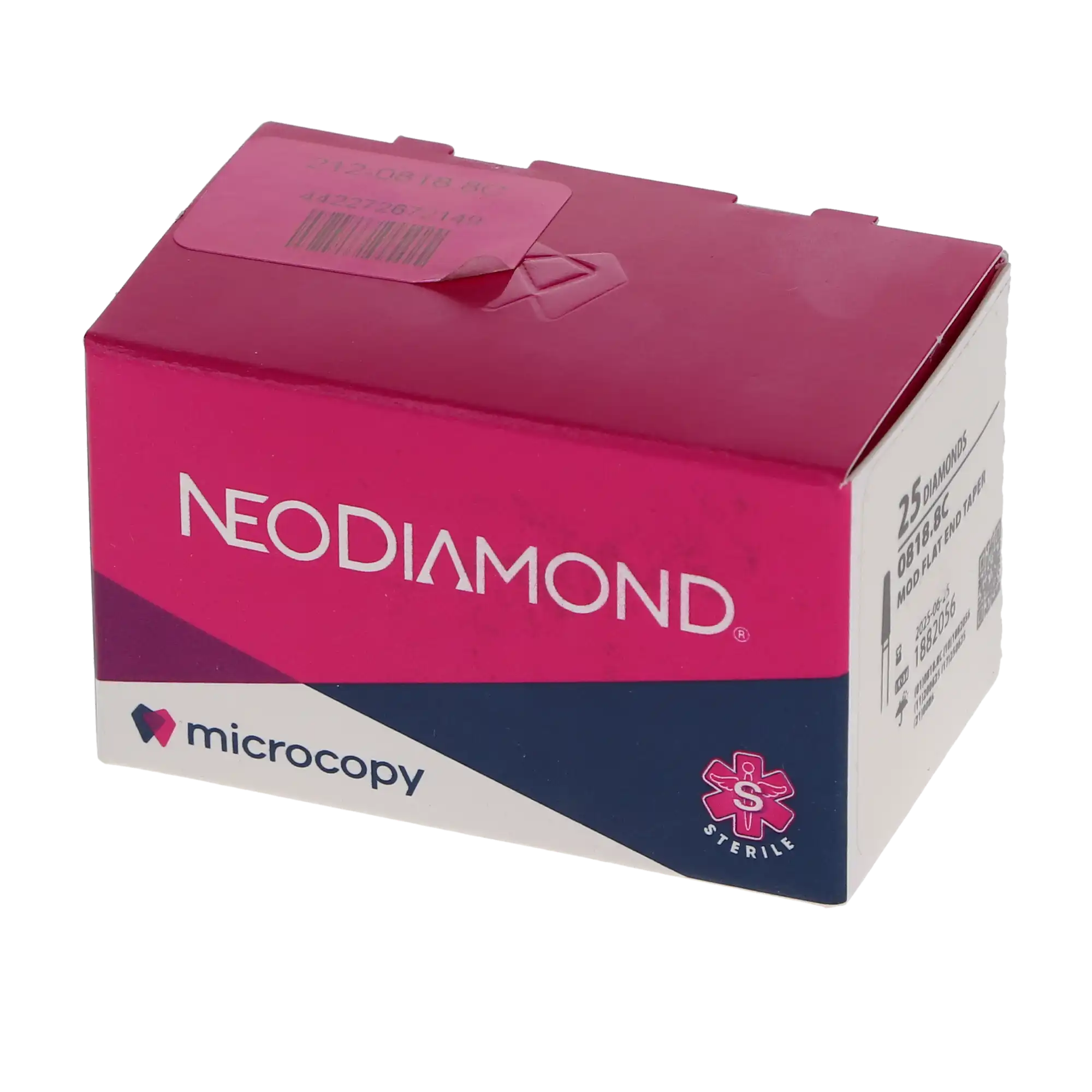 NeoDiamond Operative Diamond Single-Use Bur, FG, Modified Flat End Taper, 1.8 mm, Coarse, 25/Pk, 0818.8C thumbnail 4