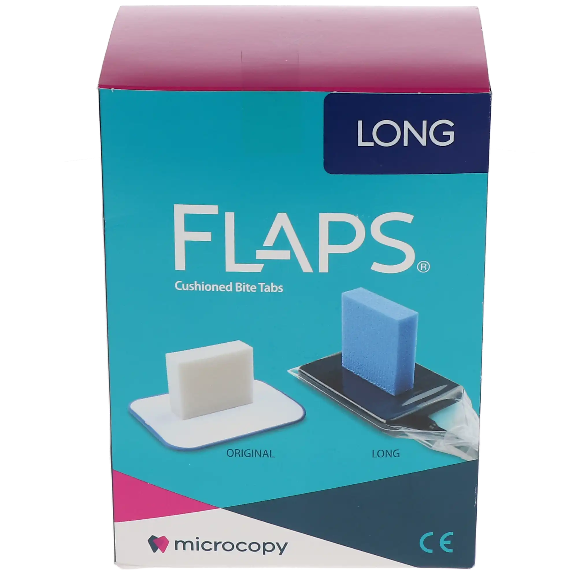 Microcopy Sensor Flaps Long, Cushioned Bite Tabs, Blue, 375/Box, FLS thumbnail 7