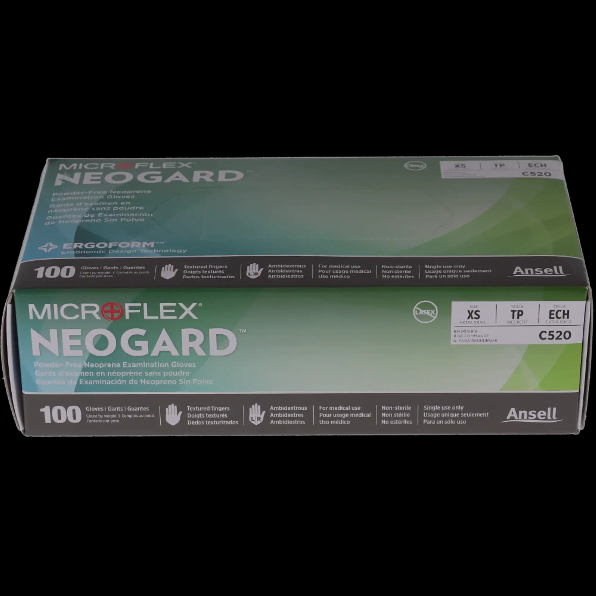 Microflex Neogard C52 Chloroprene Exam Gloves, Powder-Free, Non-Sterile, Small, Green, 100/Box, C521 thumbnail 9