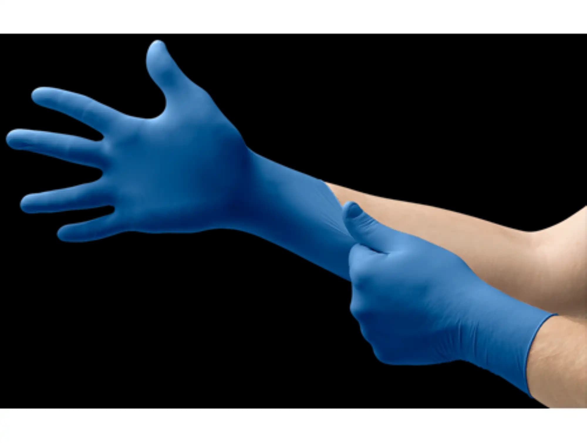 Microflex UltraSense US-220 Nitrile Exam Gloves, Powder Free, Latex Free, Non-Sterile, Extra Large, Blue, Textured, 100/Box, US-220-XL thumbnail 8