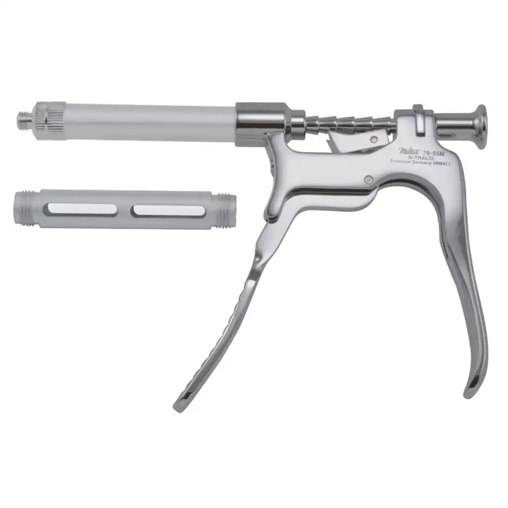Miltex Integra N-Tralig 30-Degree Syringe Adapter Hub, Stainless Steel, 1/Pk - 30-Degree Syringe Adapter - Image 1