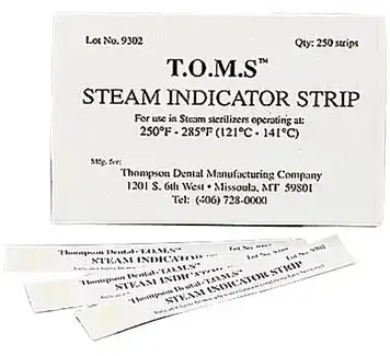 Miltex Steam Indicator Strips, 8" Length, 250/Box, STDIND - Miltex Steam Indicator, 8" Strips, 250/Box, STDIND - Image 1