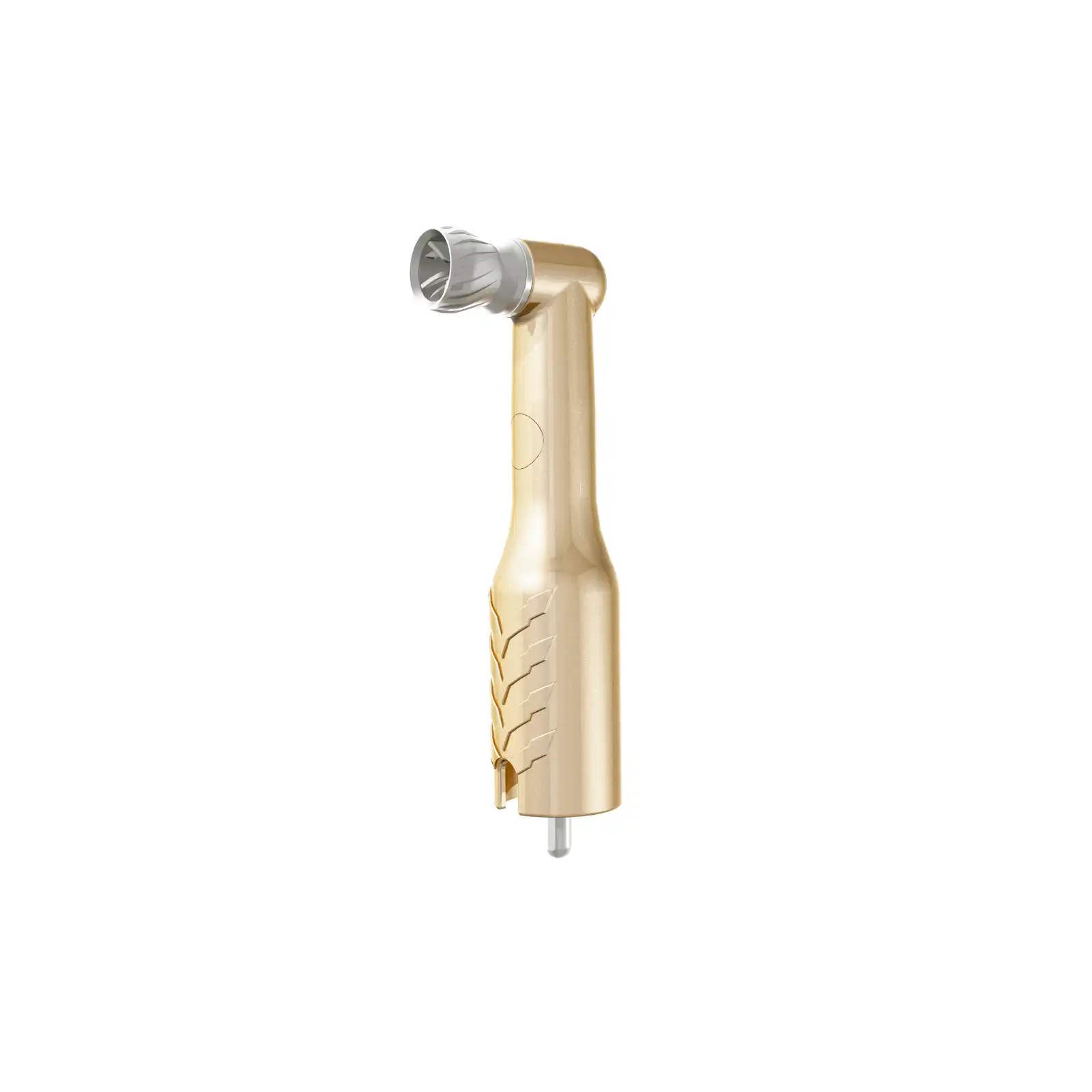 Pac-Dent Mini 90 Sterile Disposable Prophy Angle, 90° Angle, White Firm Cup, Champagne, 500/Box, S164-90-500 thumbnail 2