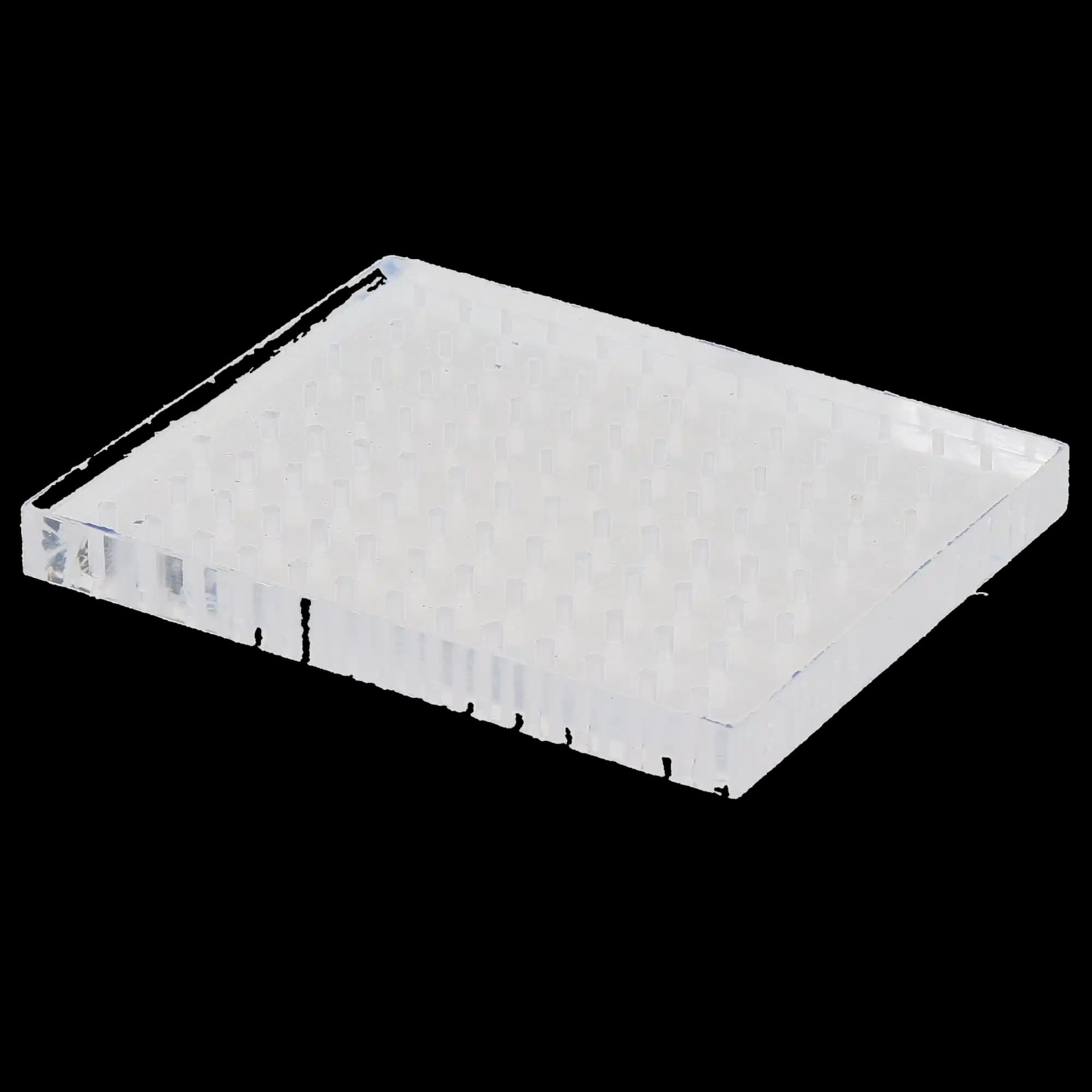Palmero Plexiglass Bur Block, 100-Hole, FG/RA Combo, Clear, 1/Pk, 1516E-COMBO - Plexiglass Bur Block, 100-Hole, FG/RA Combo, Clear, 1/Pk, 1516E-COMBO - Image 1