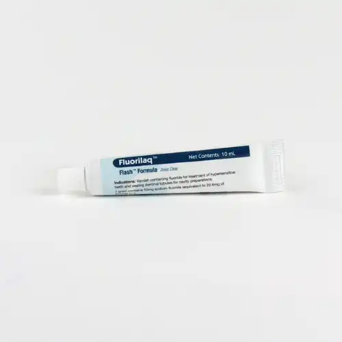 Fluorilaq™ Squeeze 5% Sodium Fluoride Varnish, Bubblegum, 9.5 mL Bottle with 30 Brushes, 10-420 thumbnail 2