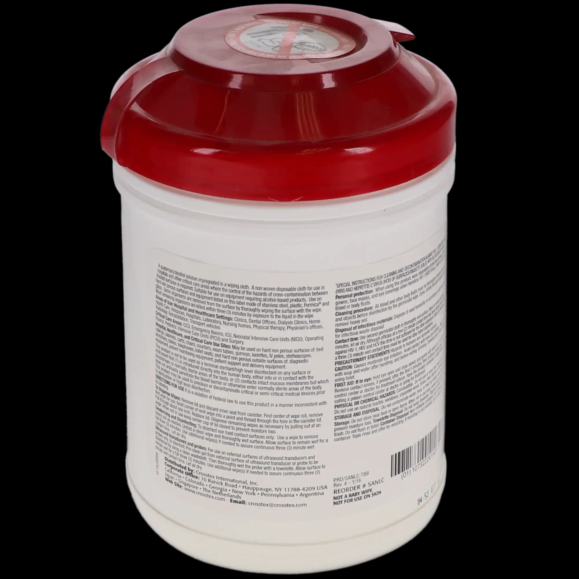 Sani-Cloth Plus Germicidal Disposable Wipes, Large, 6" x 6.75", 160 Wipes/Canister, Q89072 thumbnail 9