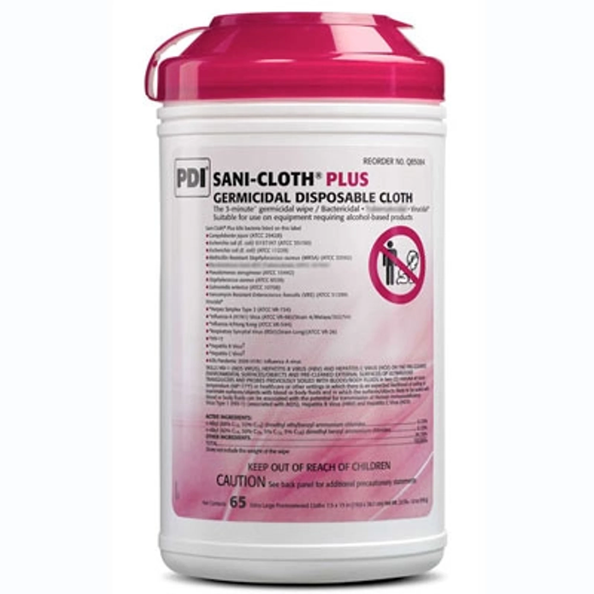 Sani-Cloth Plus Germicidal Disposable Cloth, X-Large (7.5" x 15"), 65/Canister, Q85084 thumbnail 5