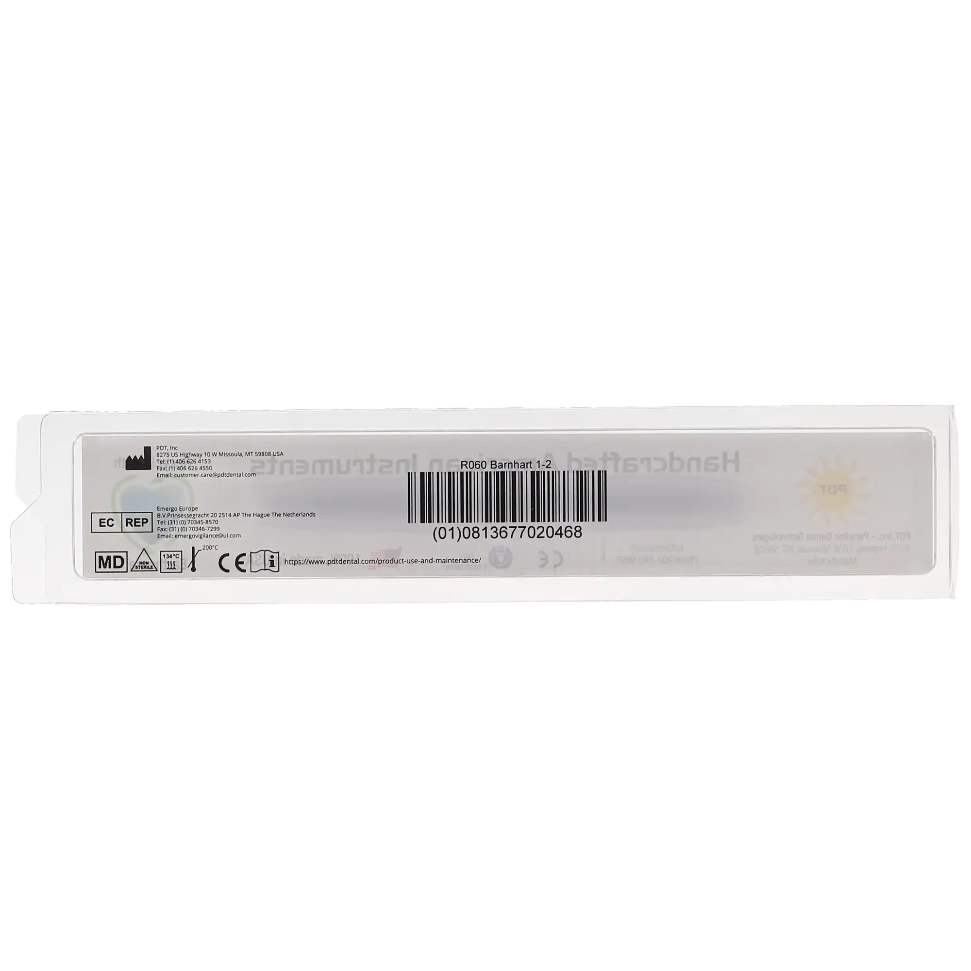 PDT Cruise Line Barnhart 1-2 Universal Curette, Double-Ended, Blue Resin Handle, 1/Pk, R060 thumbnail 4