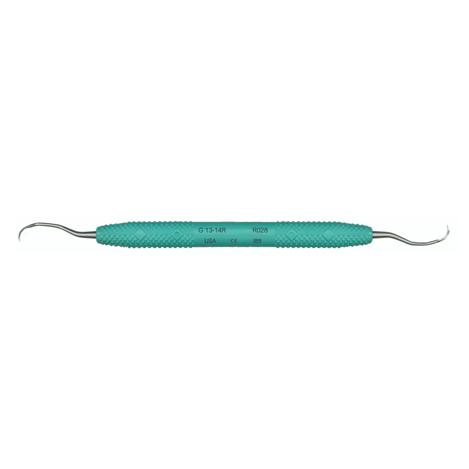 PDT Amazing Gracey 13/14 Rigid Curette, Double-Ended, Caribbean Green Resin Handle, 1/Pk, R028R thumbnail 2