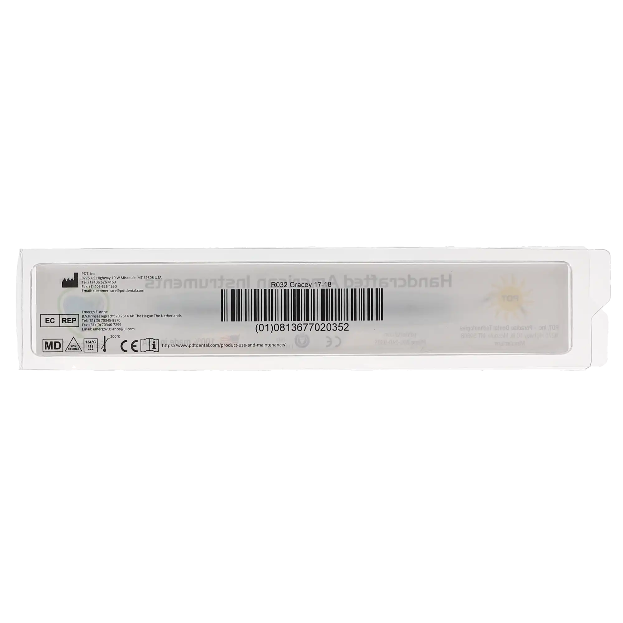 PDT Amazing Gracey Curette 17/18, Double-Ended, Green Resin Handle, R032 thumbnail 4