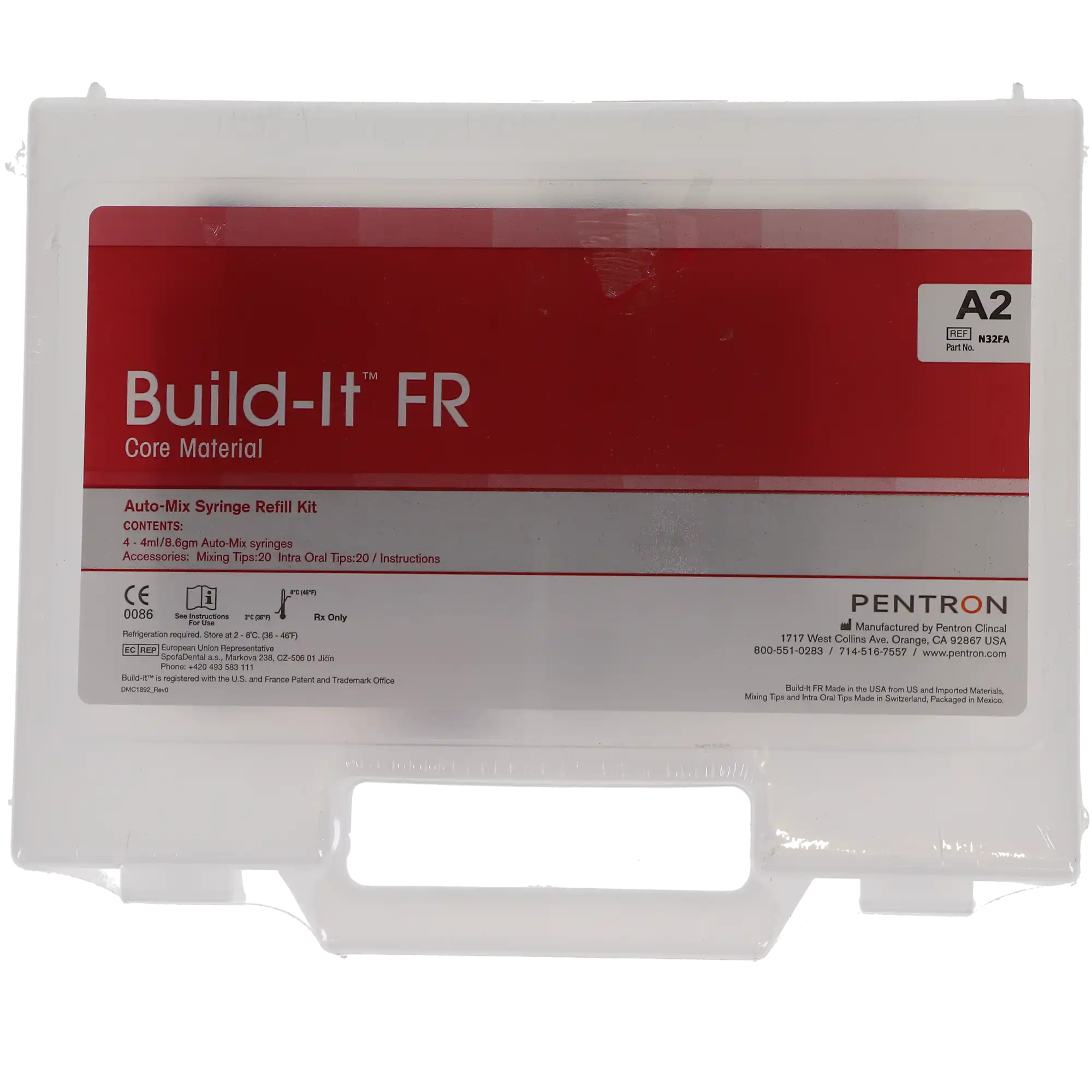 Build-It FR Fiber Reinforced Core Material, Mini-Mix Syringe Refill, Shade A2, 4 x 4 mL Syringes, N32FA thumbnail 11