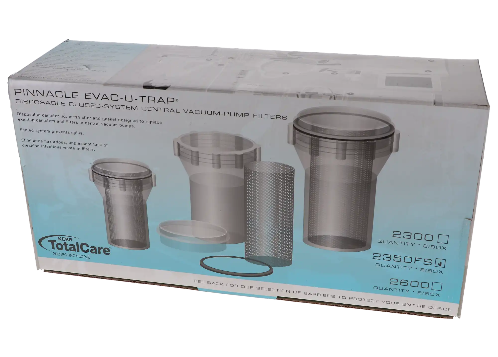 Evac-u-Trap #2350-FS Disposable Central Vacuum Evacuation Trap, Fine Mesh, Internal Thread, 3-1/2" x 4-3/8", 8/Box thumbnail 11