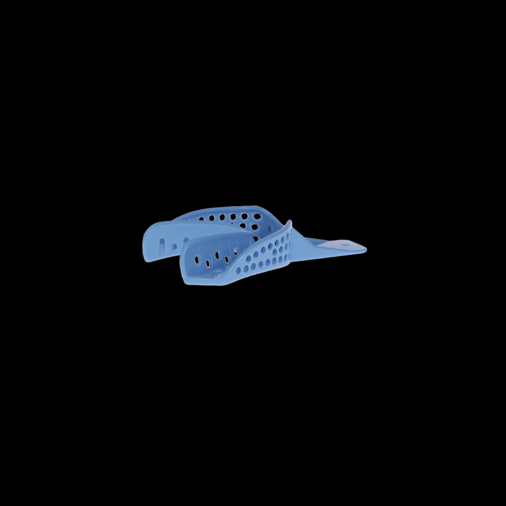 Excellent II Disposable Impression Trays, #2 Large Lower Arch, Perforated, Baby Blue, 12/Bag, IT2-LL - Excellent II Disposable Impression Trays, # 2, Large, Lower Arch, 12/Pk, IT2-LL - Image 1