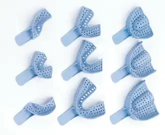 Excellent Disposable Impression Trays, #6 Small Lower, Perforated, Teal, 12/Pk, IT-SL thumbnail 2