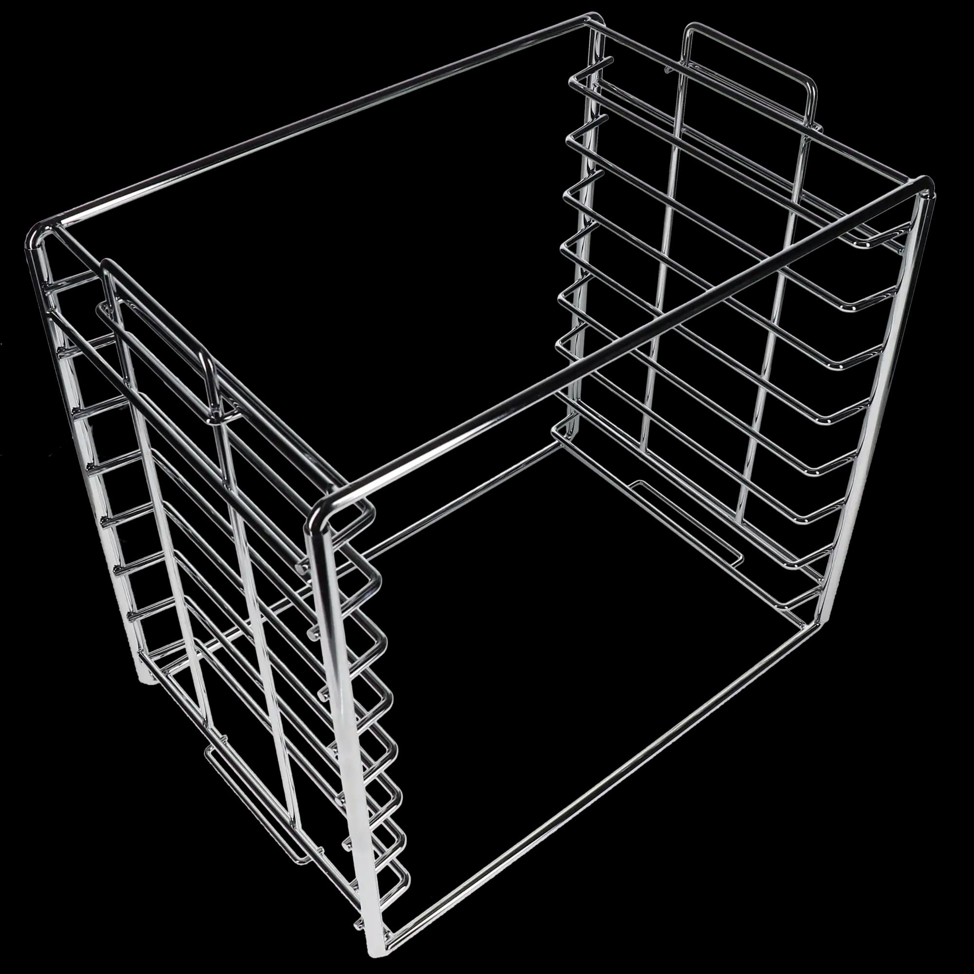 Plasdent Chrome Tray Rack, Size B, Long Side Loading, Holds 8 Trays, 14-1/2" W x 9-3/4" D x 14-1/8" H, 1/Pk, 300TRB-C thumbnail 3