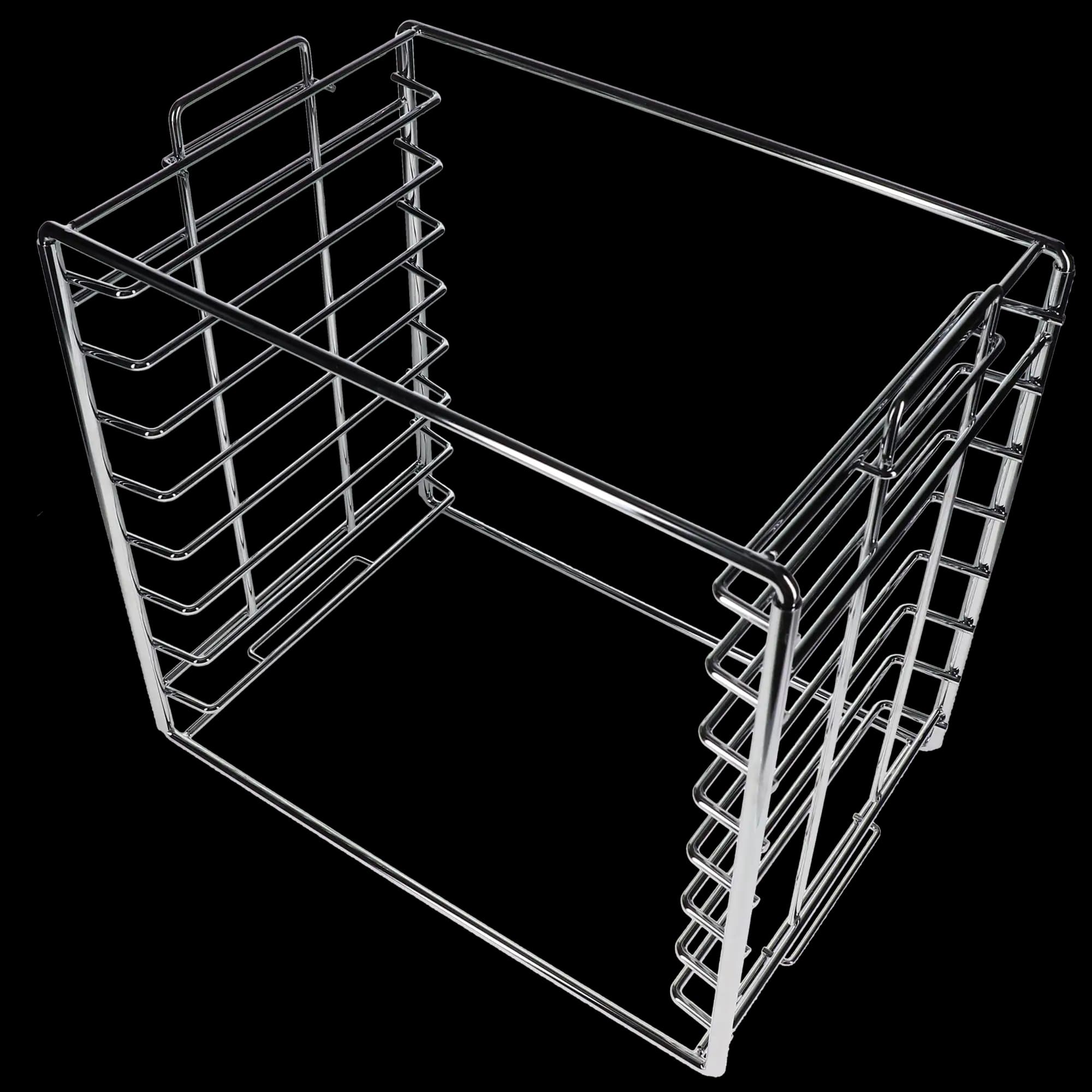 Plasdent Chrome Tray Rack, Size B, Long Side Loading, Holds 8 Trays, 14-1/2" W x 9-3/4" D x 14-1/8" H, 1/Pk, 300TRB-C thumbnail 4