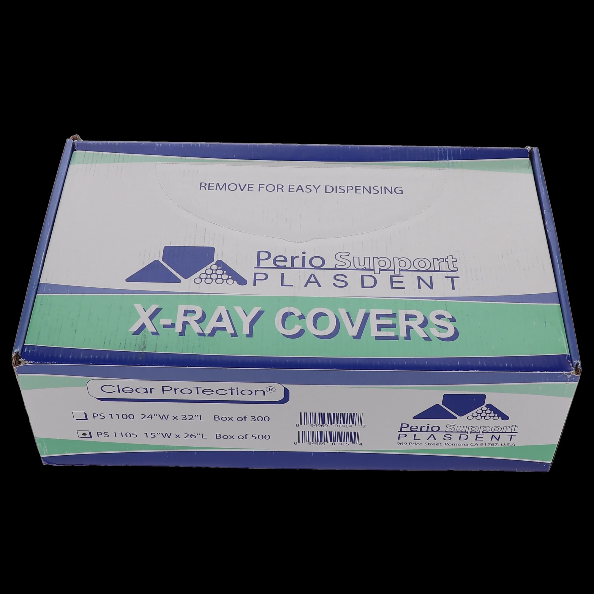 Plasdent Clear Protection X-Ray Head Cover, 15" x 26", 500/Box, PS1105 thumbnail 2