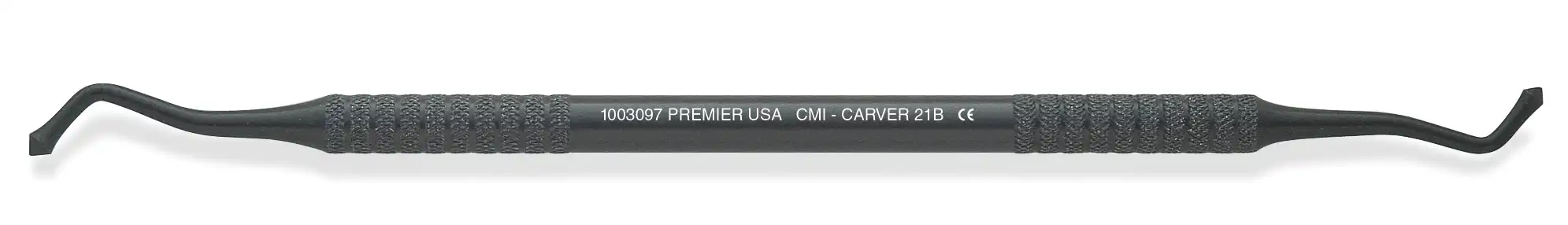 Premier CMI Composite Manipulation Carver, Acorn, Double-End, Round Handle, #21B, Black Anodized Aluminum, 1/Pk, 1003097 thumbnail 2