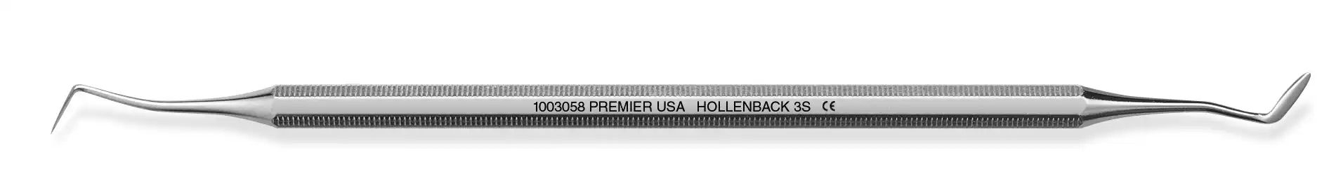 Premier Carver DE Hollenback #3S (1/2), Double-Ended, Standard Octagonal Handle, 1/Pk, 1003058 thumbnail 2