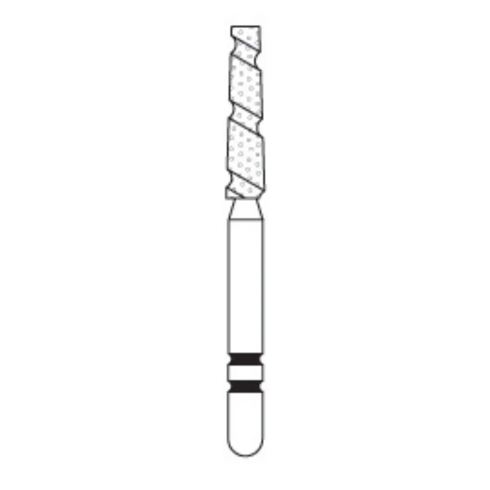 Two Striper TS2000 Diamond Bur, FG, Flat-End Taper, #2002.8, Coarse, Green, 1.8 mm Major/1.3 mm Minor, 8 mm Length, 5/Pk, 2000028 thumbnail 2