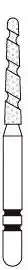 Two Striper TS2000 Diamond Bur FG, Round End Taper, #2003.9, Coarse, Green, 1.4mm Major/0.9mm Minor, 9mm Length, 5/Pk, 2000039 thumbnail 2