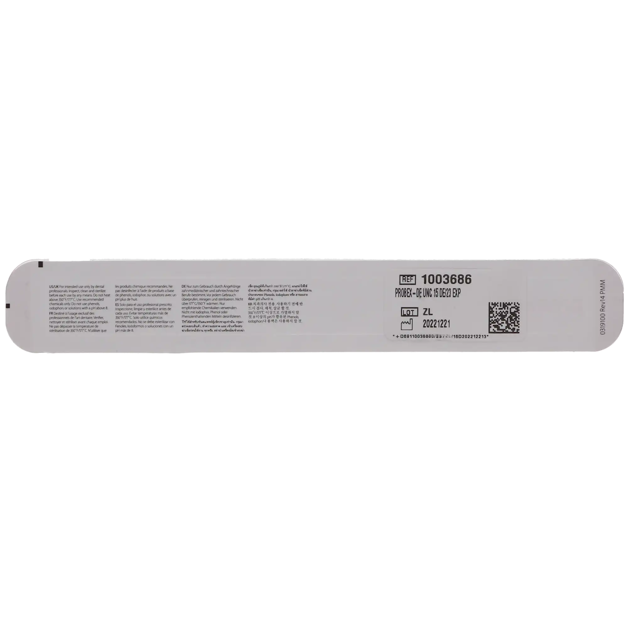 Premier Probex Double-Ended Periodontal Probe, UNC 15/23 Color-Coded, Round Handle, 1-15 mm Markings, 1/Pk, 1003686 thumbnail 4