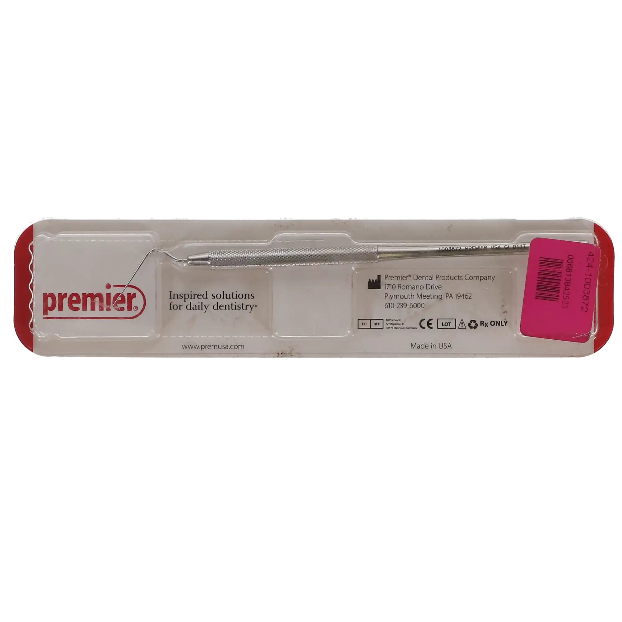 Premier Dental Root Canal Spreader, Single-Ended, Stainless Steel, #D11T, Round Handle, 1/Pk, 1003872 thumbnail 5